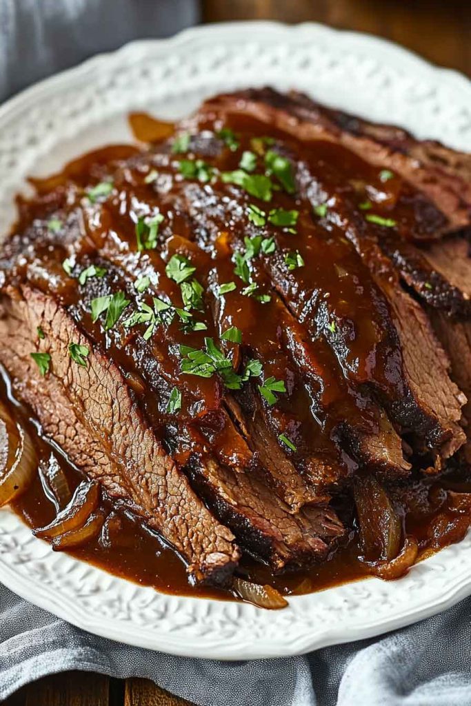 Sweet Tangy Slow Cooker Brisket