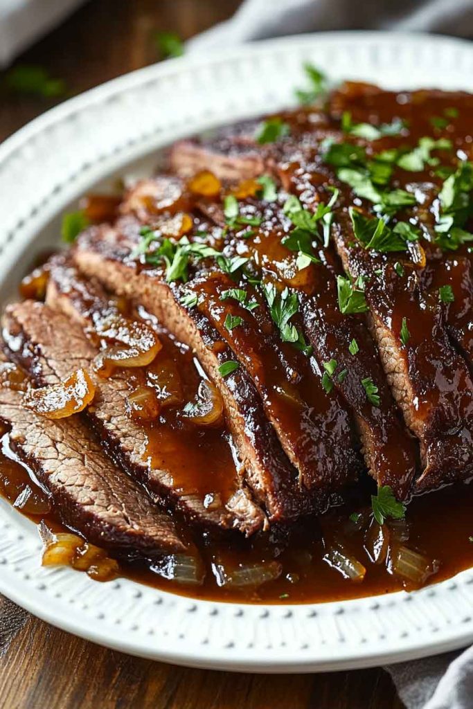 Sweet Tangy Slow Cooker Brisket