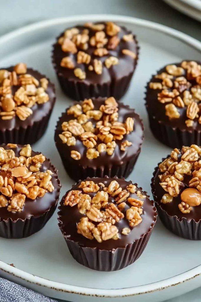 Chocolate Peanut Butter Krispie Cups