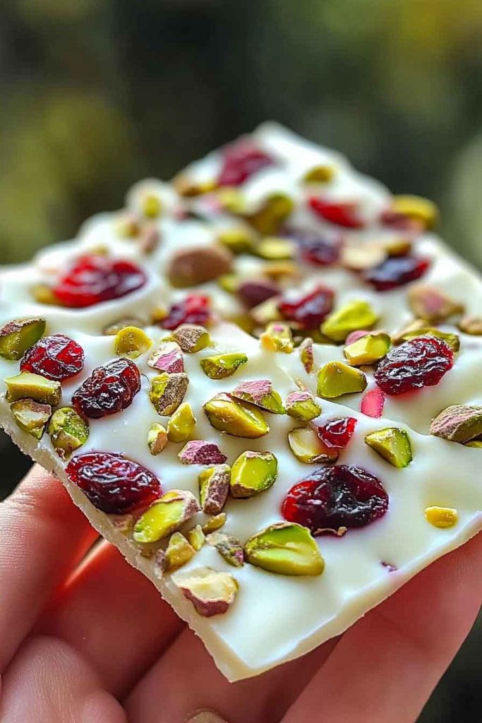 How to Make Cranberry Pistachio White Chocolate Bark