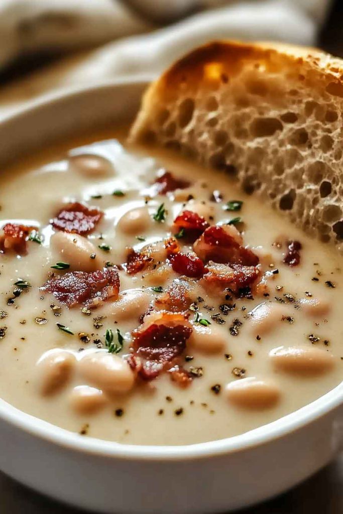 Ingredients for Creamy Bacon White Bean Soup