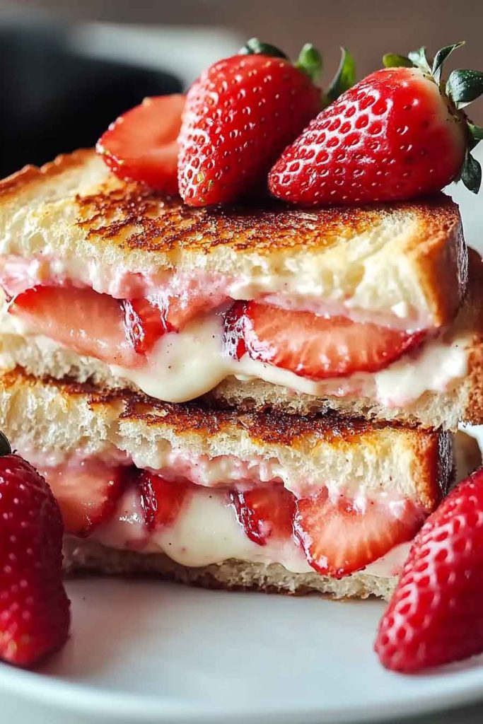 How to Make Crispy Strawberry Cream Cheese Sandwiches
