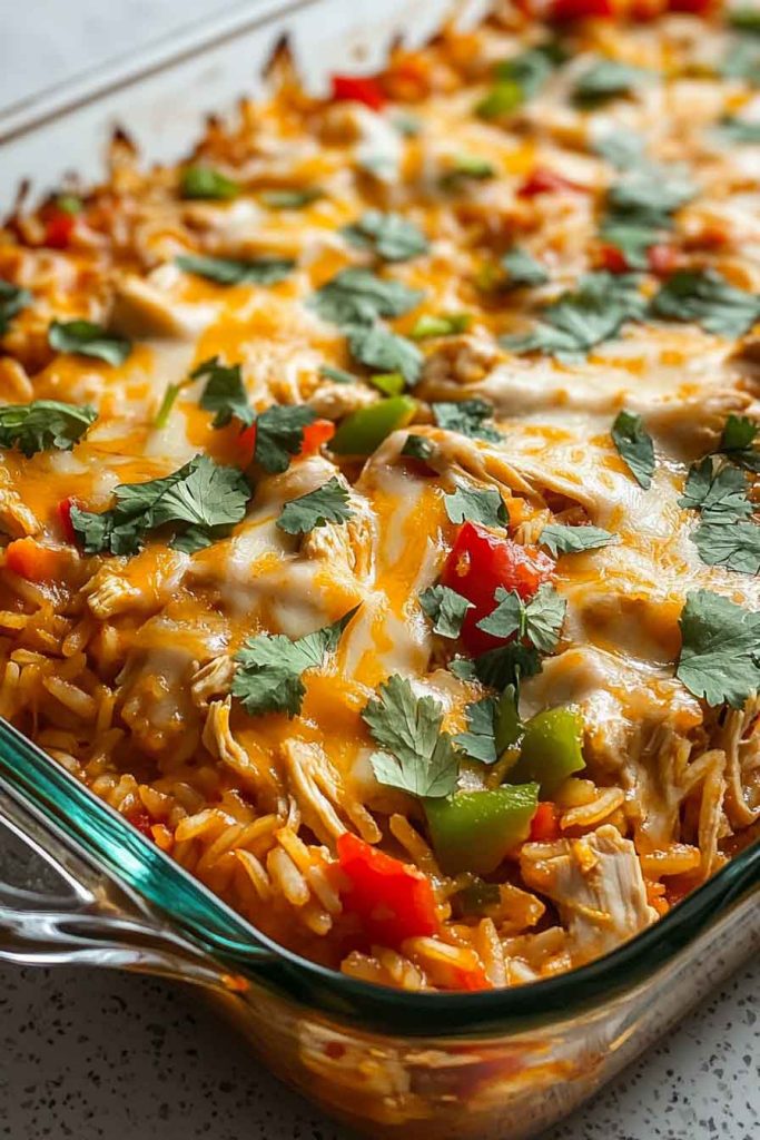Ingredients for Fajita Chicken Casserole Bake