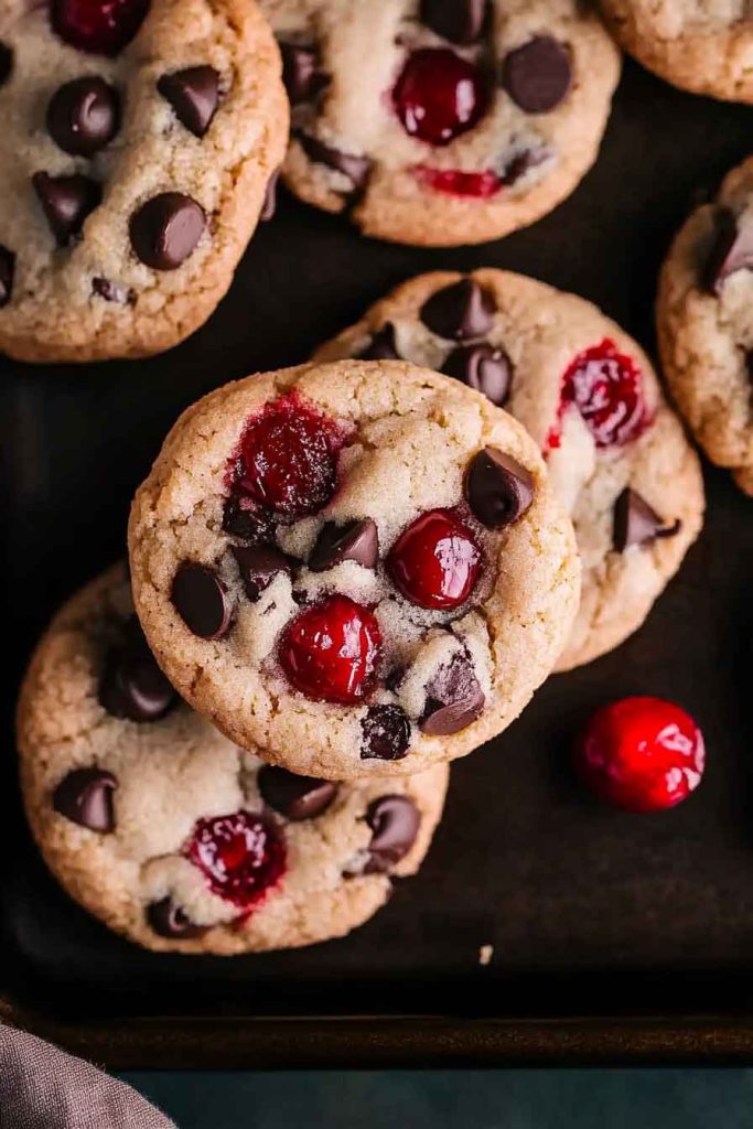Maraschino Cherry Chocolate Chip Cookies