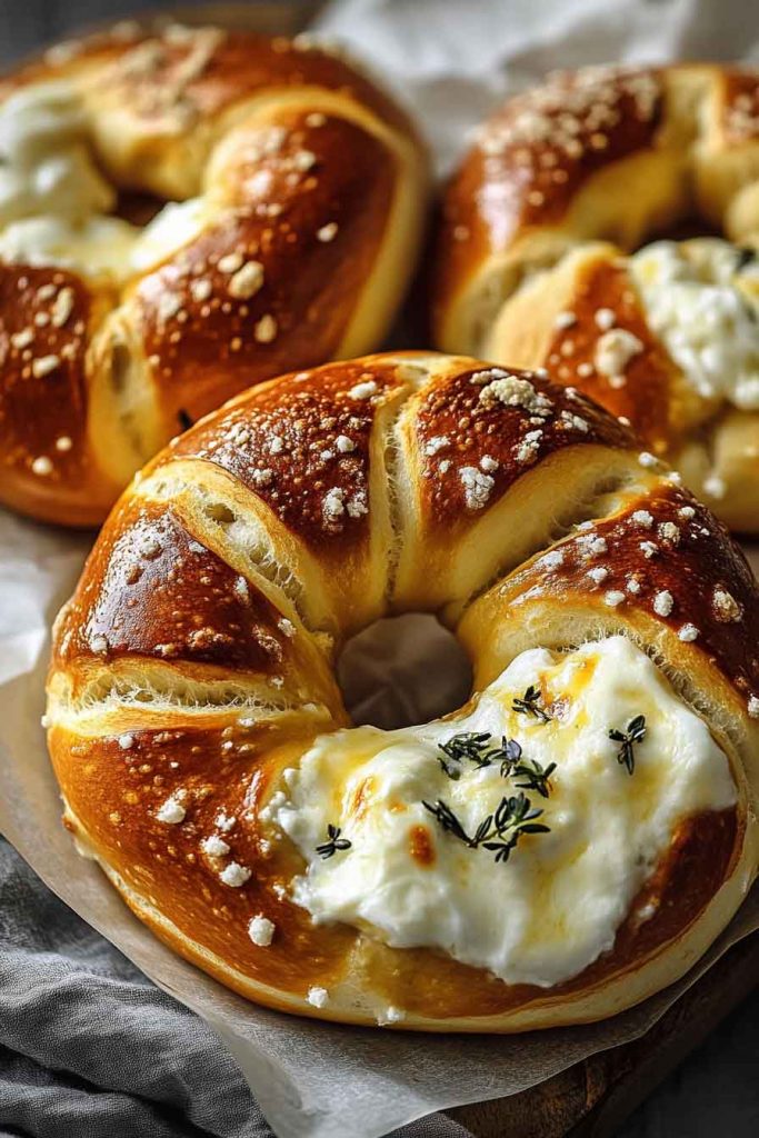 Mozzarella Stuffed Soft Pretzels