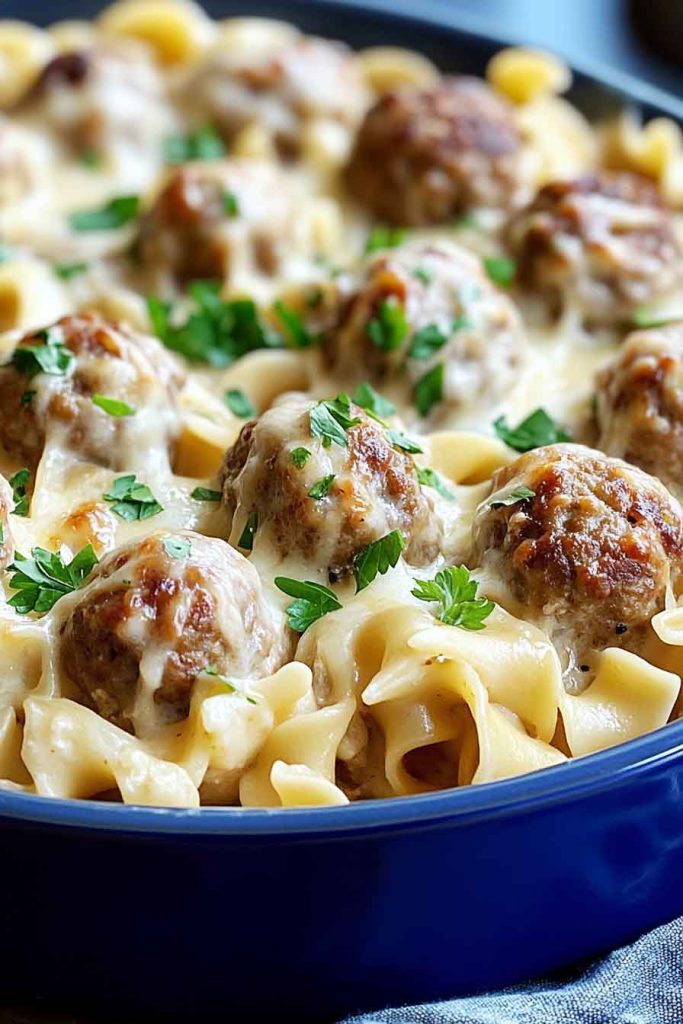 Ingredients for Swedish Meatball Noodle Bake