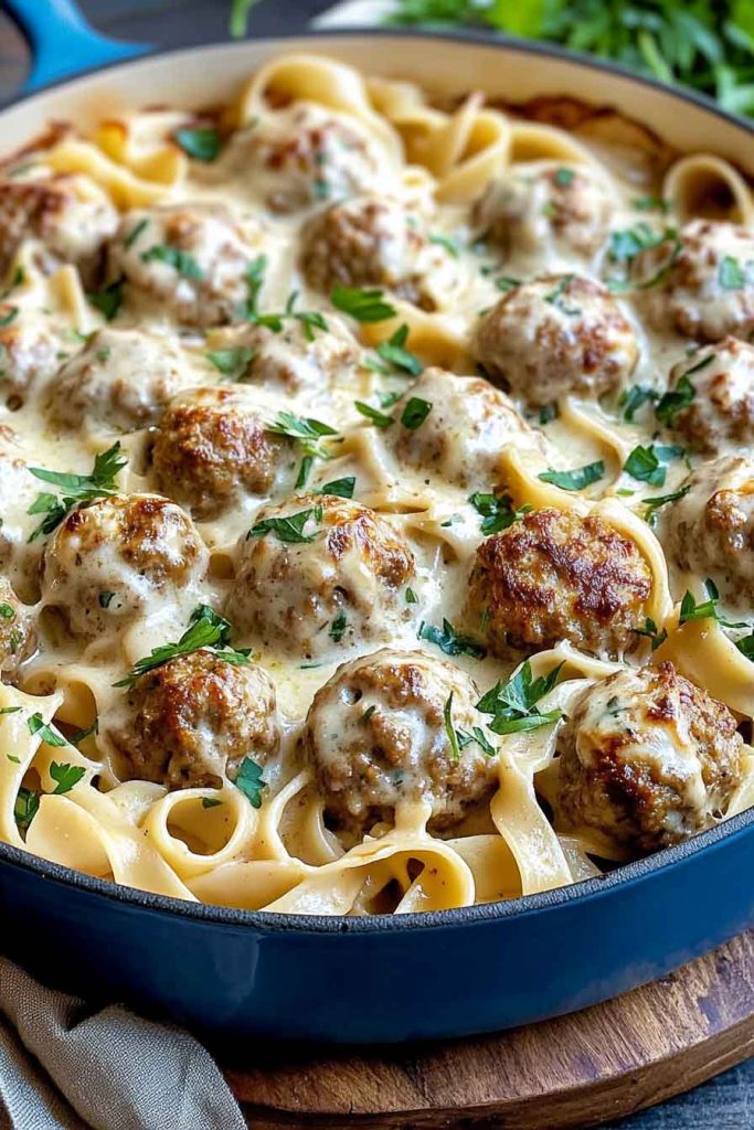 Swedish Meatball Noodle Bake