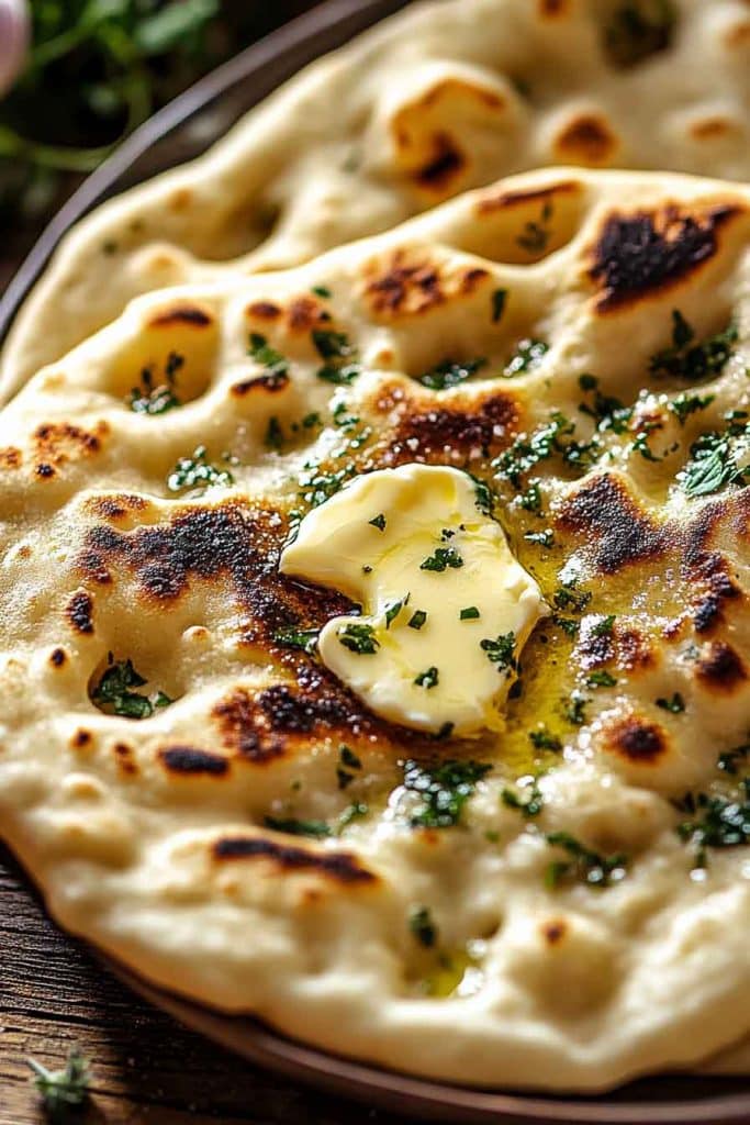 Homemade Garlic Naan Bread