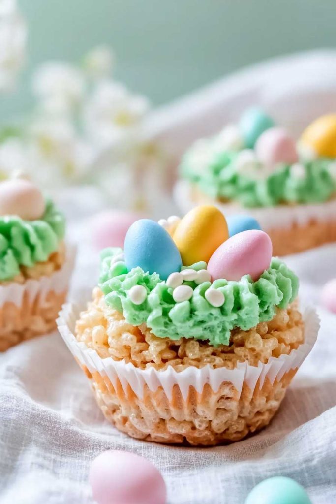 Easter Rice Krispie Nests